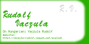 rudolf vaczula business card